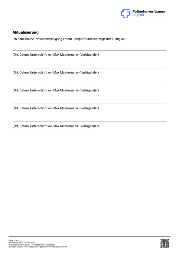 Patientenverfügung Beispiel - Seite 11
